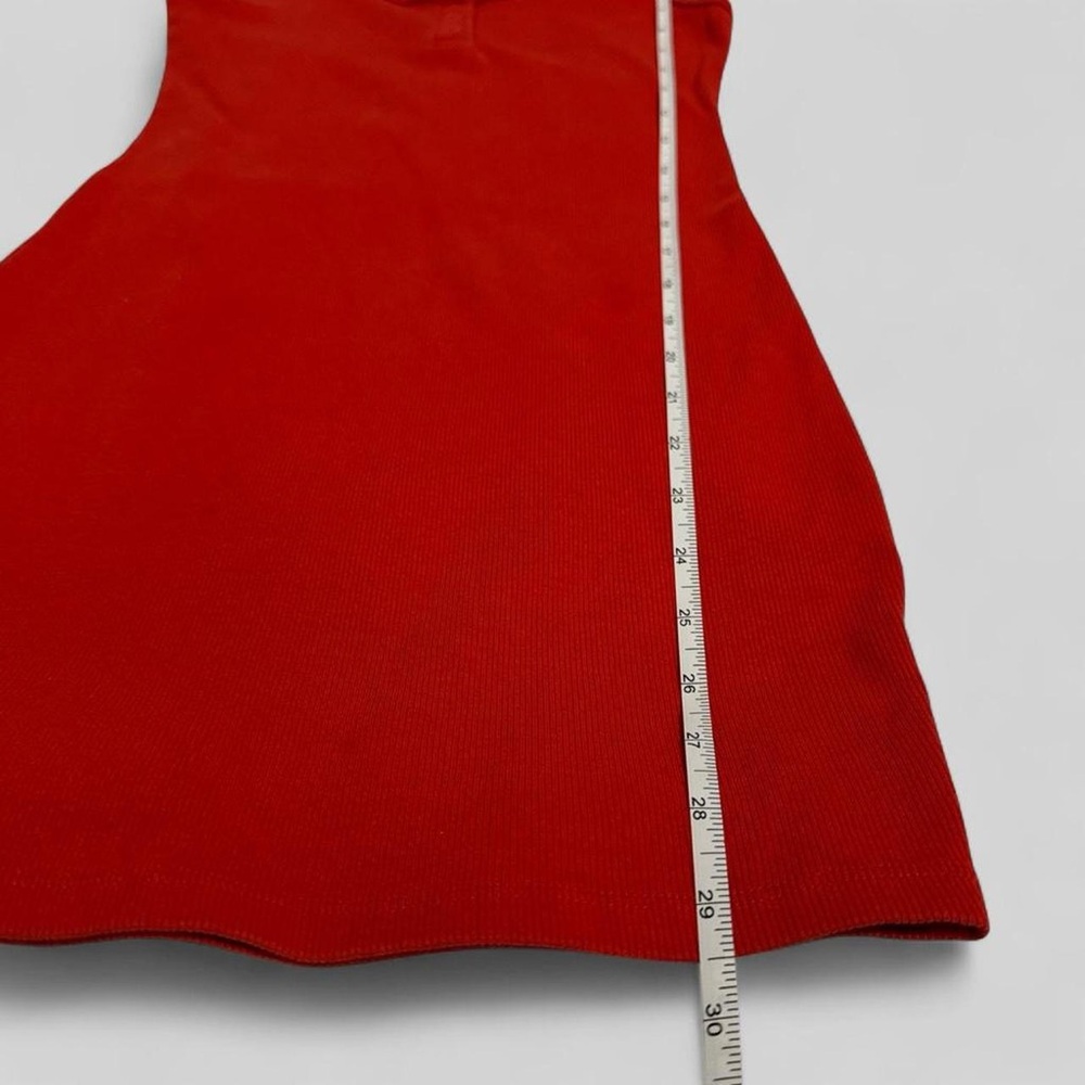 Zara Ribbed Button-Front Tank Top - Red - Picture 4 of 6
